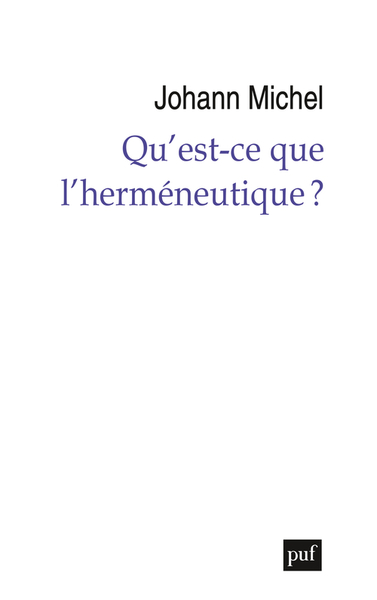 Picture of Qu'est-ce que l'herméneutique ?