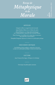 Picture of REVUE DE METAPHYSIQUE ET MORALE, 2024-4