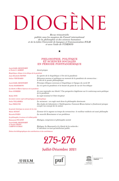 Picture of Diogène 2021, n° 275-276
