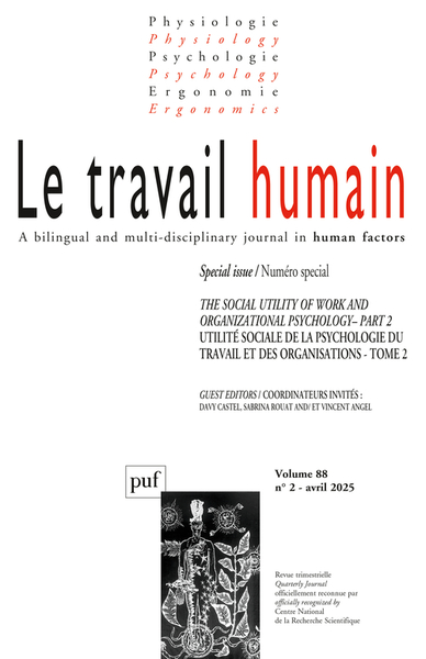 Picture of LE TRAVAIL HUMAIN 2025-2, VOL. 88, N.2