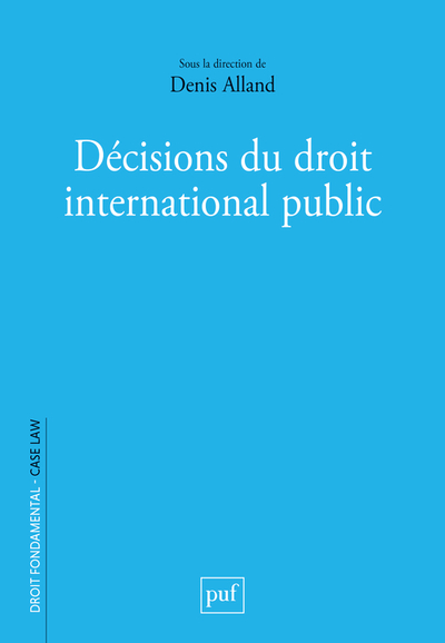 Image de Décisions du droit international public