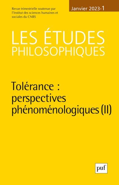 Image de Les Études philosophiques, 2023-1
