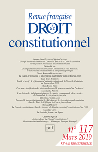 Image de Revue française de droit constitutionnel 2019, N.117