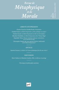 Picture of Revue de métaphysique et de morale 2022-4