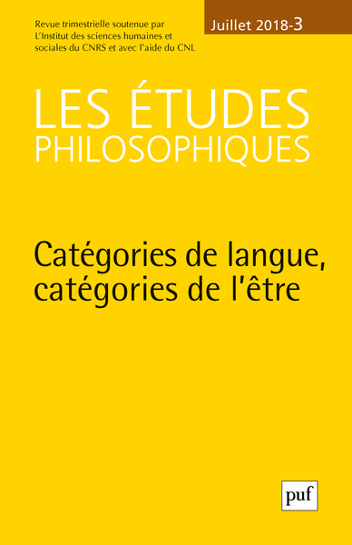 Picture of Les Études philosophiques, 2018-3