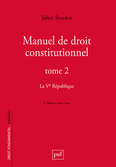 Picture of Manuel de droit constitutionnel. Tome II