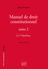 Picture of Manuel de droit constitutionnel. Tome II