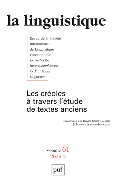 Picture of LA LINGUISTIQUE 2025, VOL. 62(2)