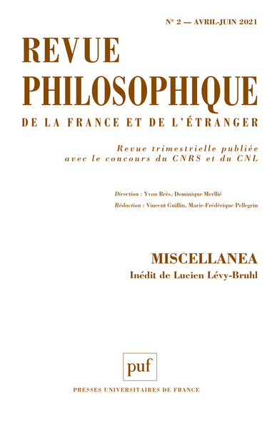 Picture of Revue philosophique 2021, t. 146(2)