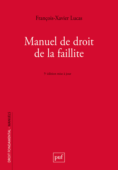 Image de Manuel de droit de la faillite