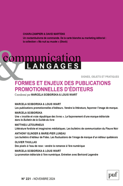 Picture of COMMUNICATION ET LANGAGES 2024, N.221