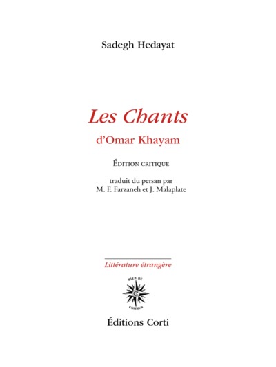 Image de Les chants d'Omar Khayam : Edition critique