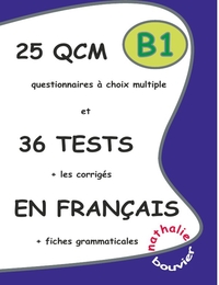 Image de 25 QCM et 36 TESTS en français, niveau B1