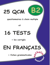 Image de 25 QCM et 16 TESTS en français, niveau B2