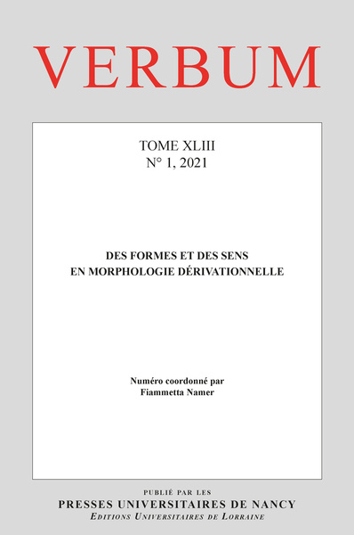 Picture of Verbum, Tome XLIII, n° 1/2021