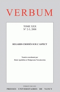 Image de VERBUM, N 2-3/2008. TOME XXX. REGARDS CROISES SUR L'ASPECT