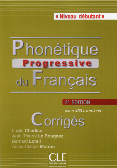 Image de Phonetique progressive du francais debutant 2ed - corriges