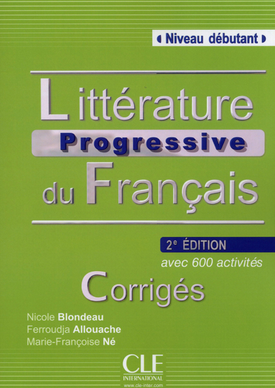 Picture of Corriges litterature progressive du francais debutant