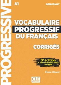 Image de vocabulaire progressif niveau débutant Corrigés 3ED
