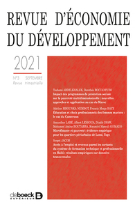 Picture of Revue d'économie du développement 2021/3
