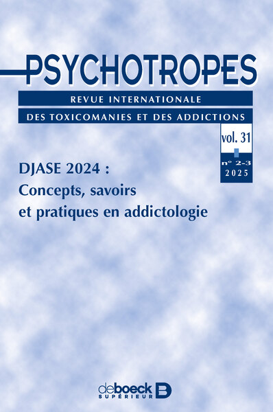 Image de Psychotropes n° 31/2 - DJASE 2024 : Concepts, savoirs et pratiques en addictologie