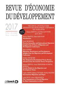 Image de Revue d'économie du développement 2017/3-4 - The Annual AFD-World Bank Migration and Development Con