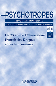 Picture of Psychotropes 2021/3 - Les 25 ans de l’Observatoire Français des Drogues  et des Toxicomanies