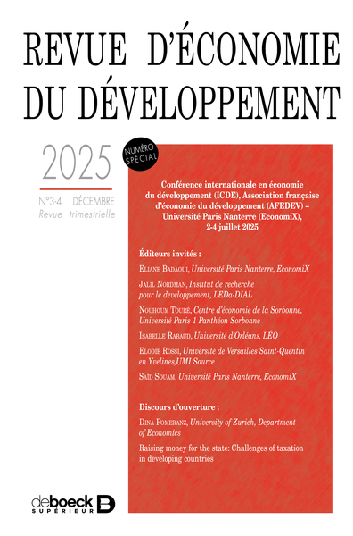 Image de Conférence internationale en économie du développement (ICDE), Association française d’économie du d