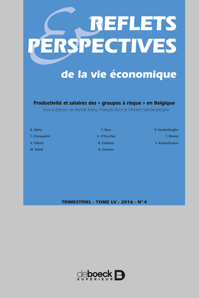 Image de Reflets & perspectives de la vie économique 2016/4 -  Productivité et salaires des "groupes à risque