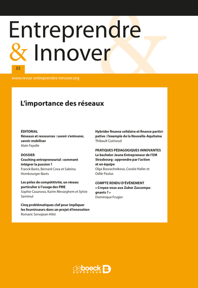Picture of Entreprendre & Innover 2017/4 - 35 - L'importance des réseaux