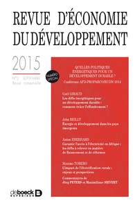 Picture of Revue d'économie du développement 2015/3 - Quelles politiques énergétiques pour un développement dur