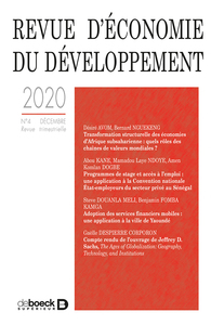 Picture of Revue d'économie du développement 2020/4