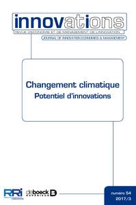 Image de Innovations 2017/3 - 54 - Changement climatique. Potentiel d’innovations