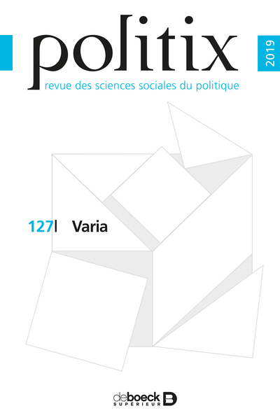 Image de Politix 2019/3 - 127 - Varia