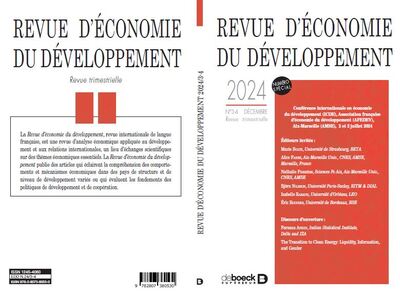 Image de Revue d'économie du développement 2024, n°3