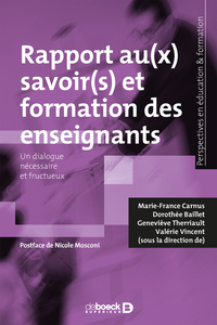 Image de Rapport au(x) savoir(s) et formation des enseignants