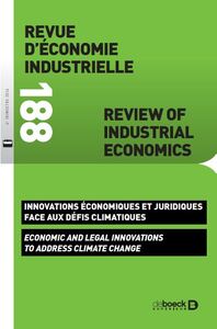 Image de REI n° 188 - Innovations économiques et juridiques face aux défis climatiques