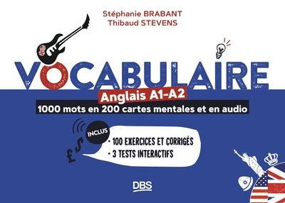 Picture of Vocabulaire anglais A1-A2 en 1000 mots, 200 cartes mentales et en audio