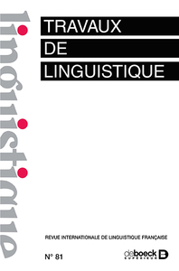 Image de Travaux de linguistique 2020/2 - 81 - Varia