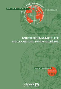 Picture of Mondes en développement 2019/1 - 185 - Microfinance et inclusion financière