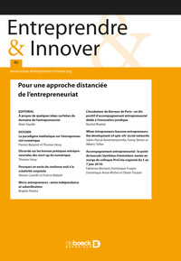Picture of Entreprendre & Innover 2019/1 - 40 - Pour une approche distanciée de l'entrepreneuriat