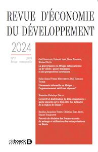 Image de Revue d'économie du développement 2024, n°2