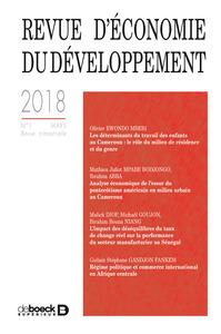 Picture of Revue d'économie du développement 2018/1