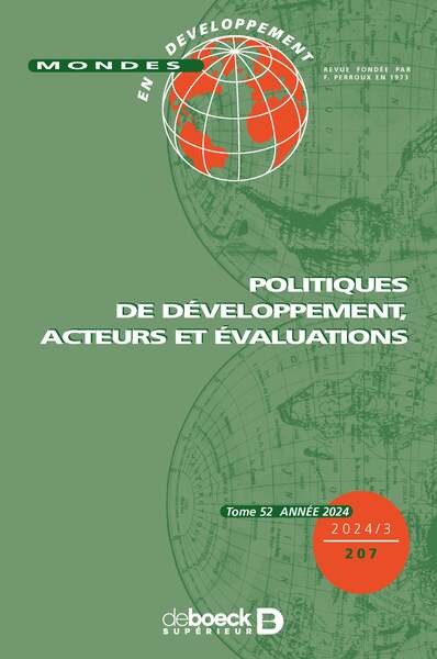 Image de Mondes en développement n° 207 - POLITIQUES DE DÉVELOPPEMENT, ACTEURS ET ÉVALUATIONS