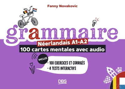 Image de Grammaire A1-A2 - Néerlandais : 100 cartes mentales avec audio
