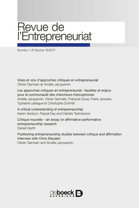 Picture of Revue de l'entrepreneuriat 2017/1