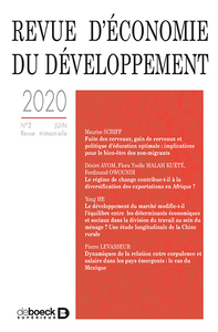 Image de Revue d'économie du développement 2020/2