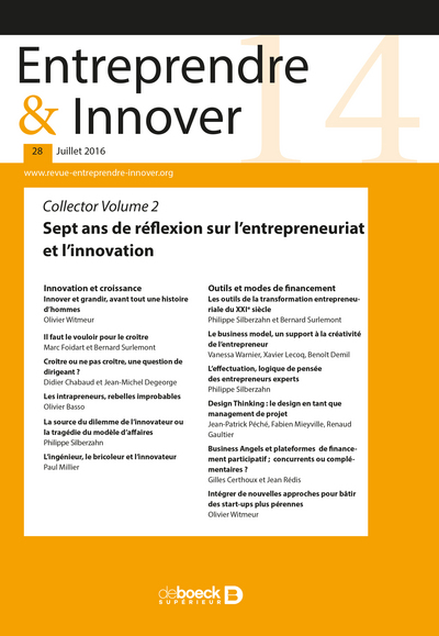 Picture of Entreprendre & Innover 2016/1 - 28 - Collector Volume II - Sept ans de réflexion sur l'entrepreneuri