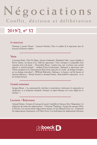 Picture of Négociations 2019/2 - 32 - Varia