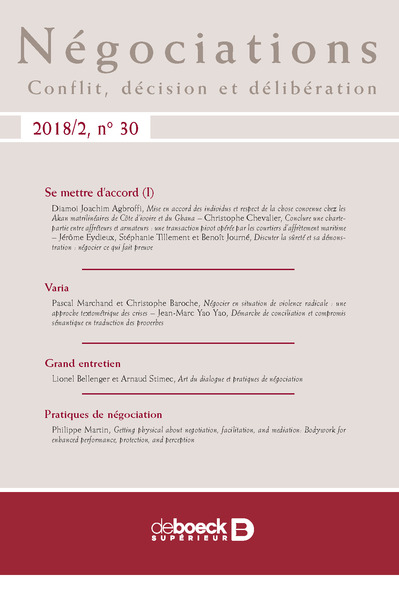 Picture of Négociations 2018/2 - 30 - Se mettre d’accord (I) / Varia